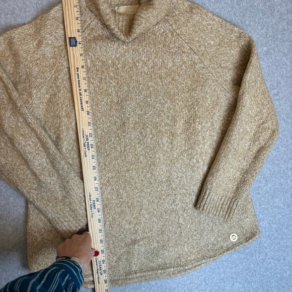 Michael Kors Turtleneck Sweater Women’s Large Tan Winter Warm Old Money Soft - Picture 5 of 13